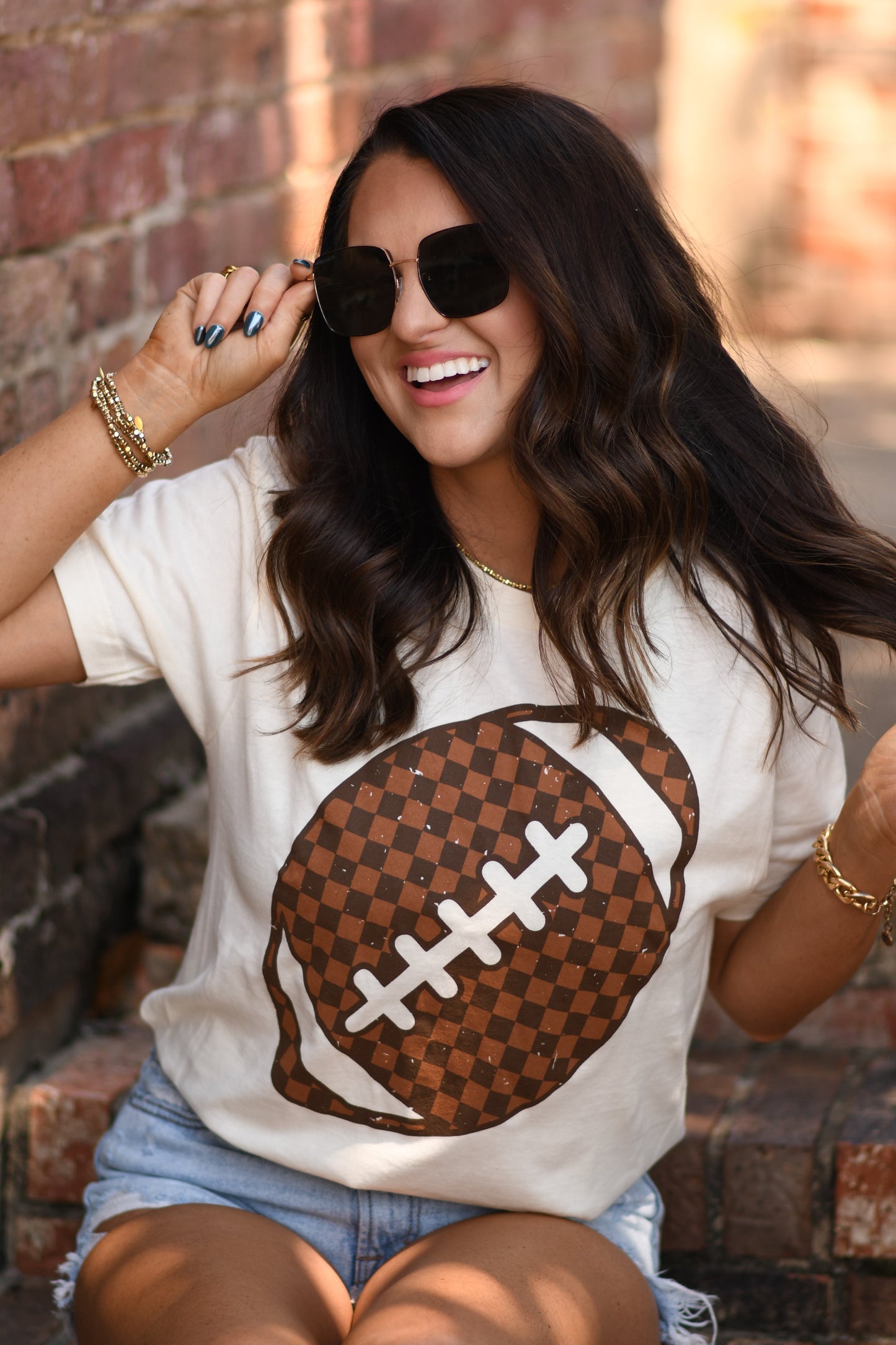 *SALE* RTS Checkered Football Tee