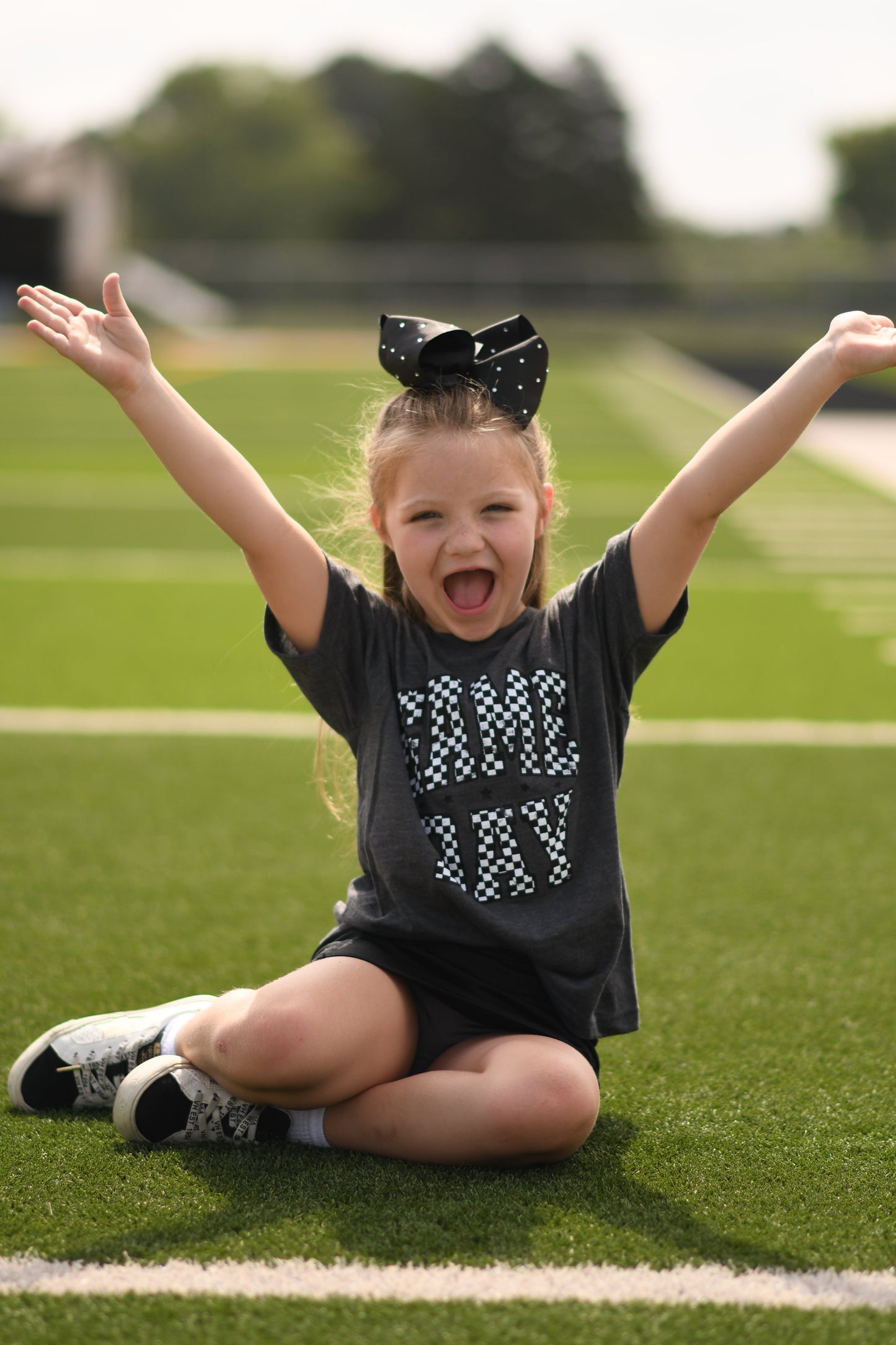 *SALE* RTS Charcoal Checkered Game Day Tee