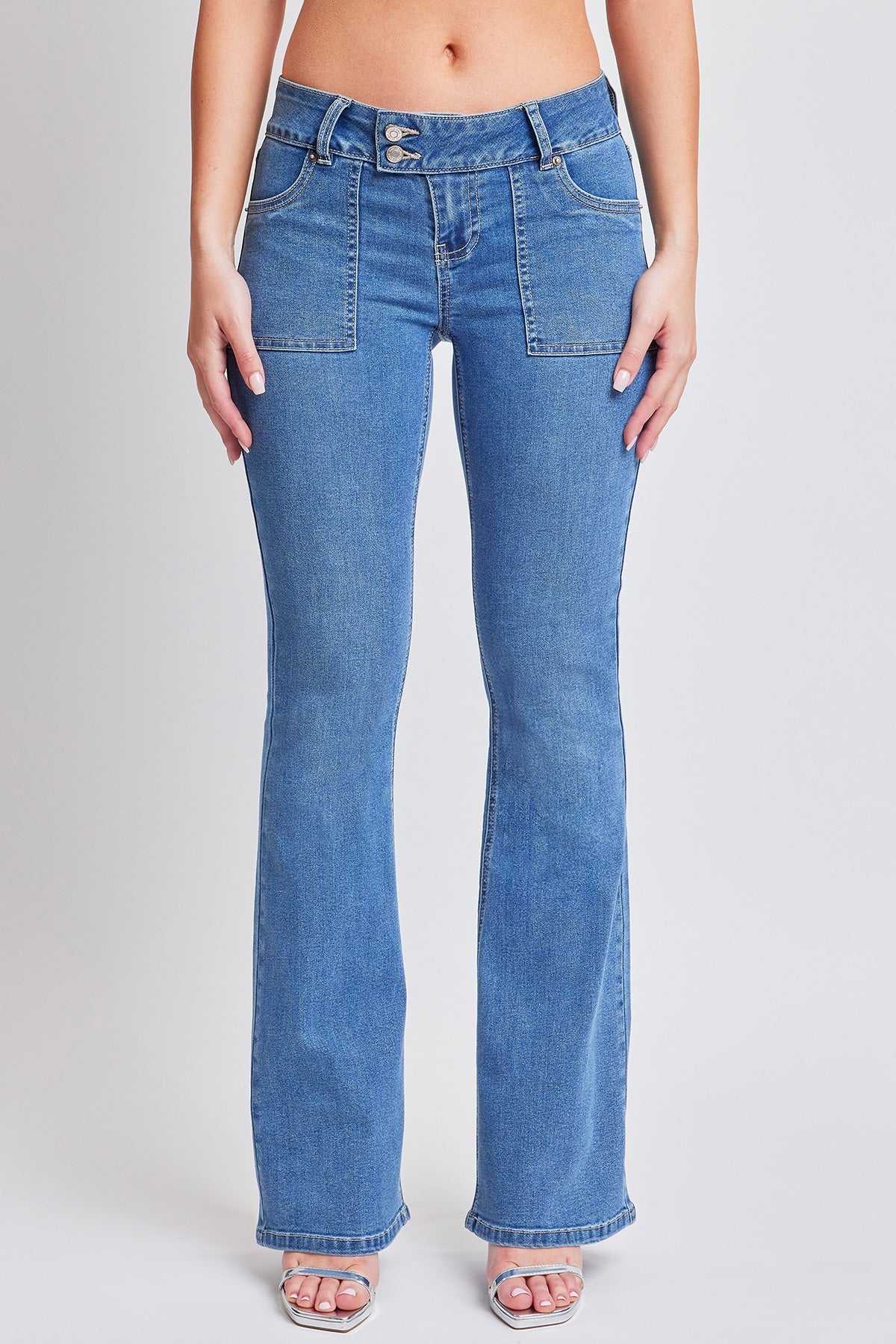 Women's Flare Flap Back Pocket Jeans