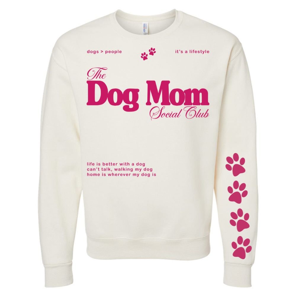 ‘Dog Mom Social Club' Crewneck Sweatshirt