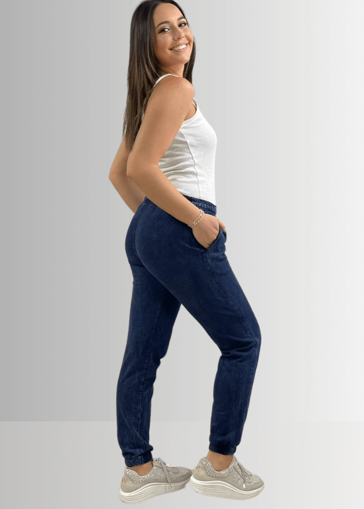 All Day French Terry Pocket Joggers in Mauve