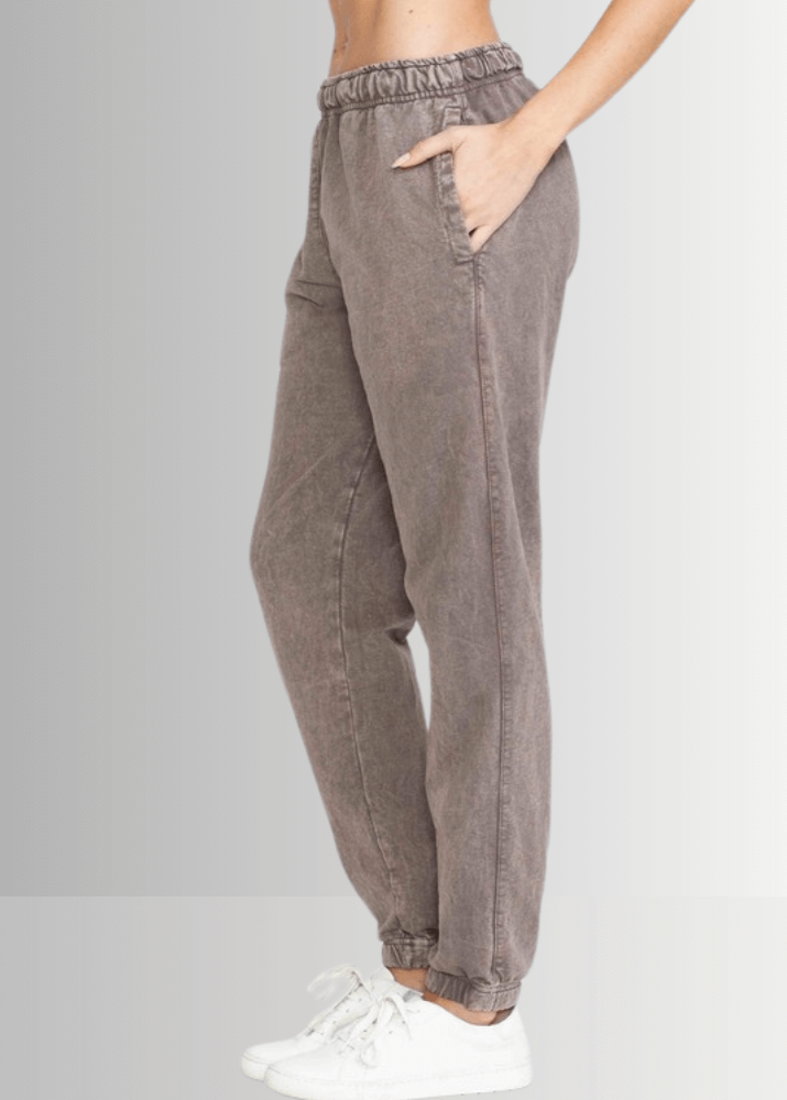 All Day French Terry Pocket Joggers in Mauve