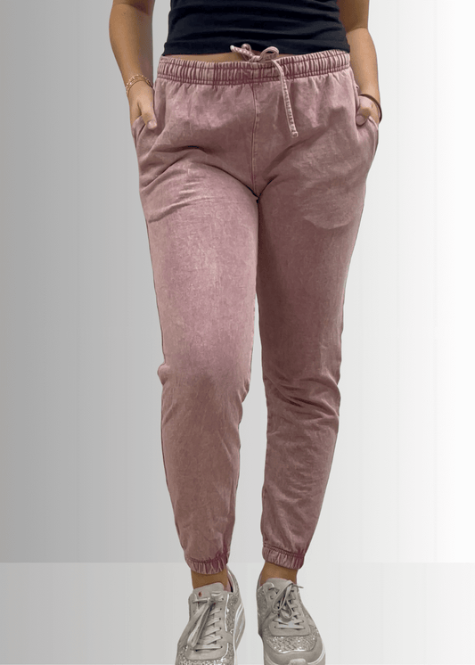 All Day French Terry Pocket Joggers in Mauve