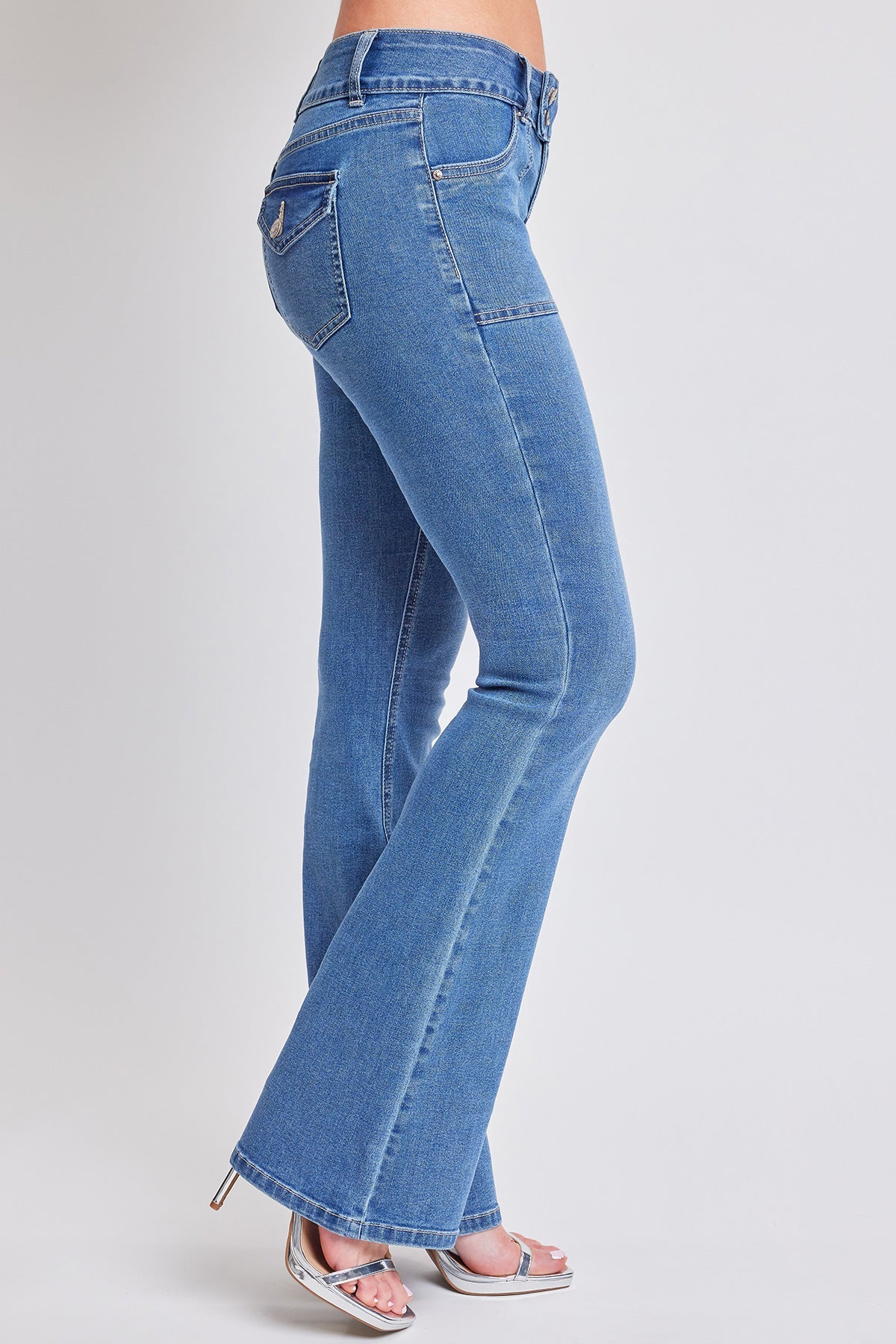 Women's Flare Flap Back Pocket Jeans