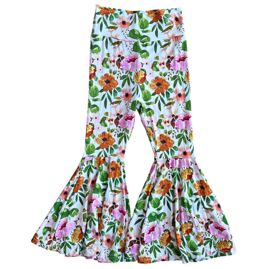 Xianna Floral Kids Bamboo Bell Bottoms