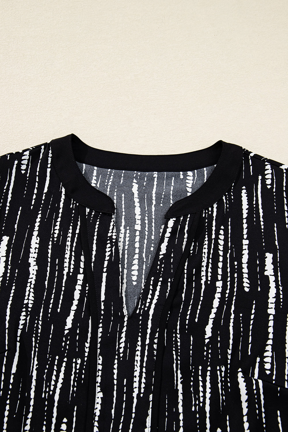 Abstract V-Neck Blouse